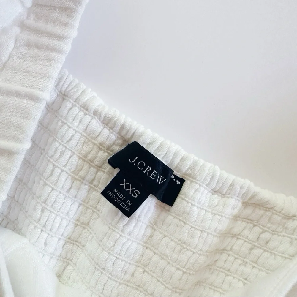 J.Crew 3/4 Sleeve White Gauze Mini Dress